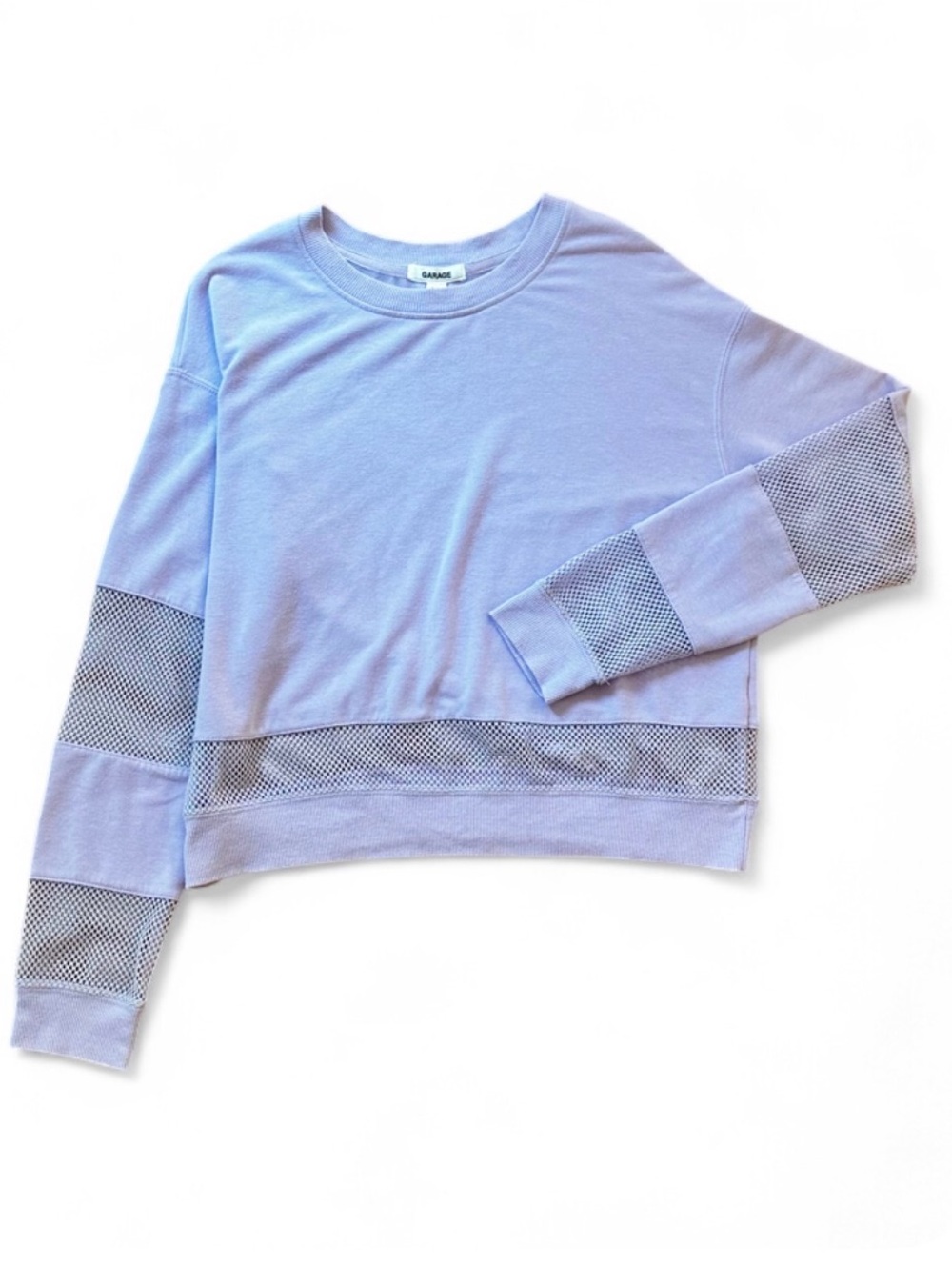 GARAGE Lavender Purple Mesh Sweatshirt